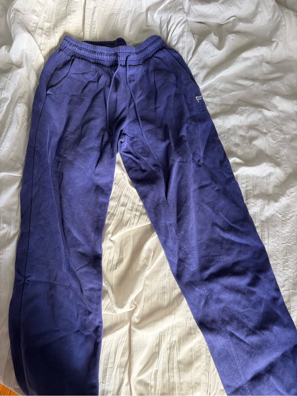 Fabletics Navy Purple Drawstring Sweatpants